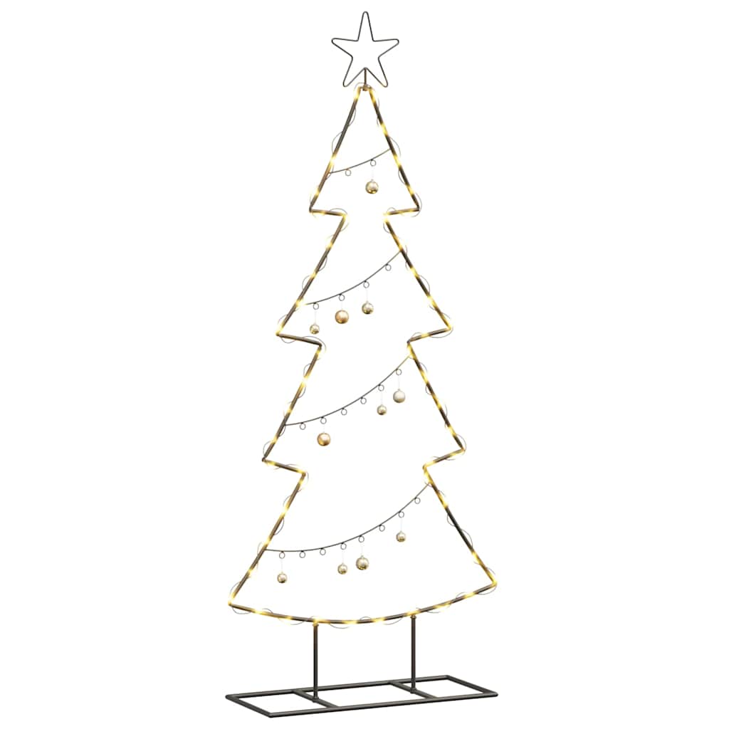 Arbre de Noël en métal avec support Noir 125 cm Acier - XIOS