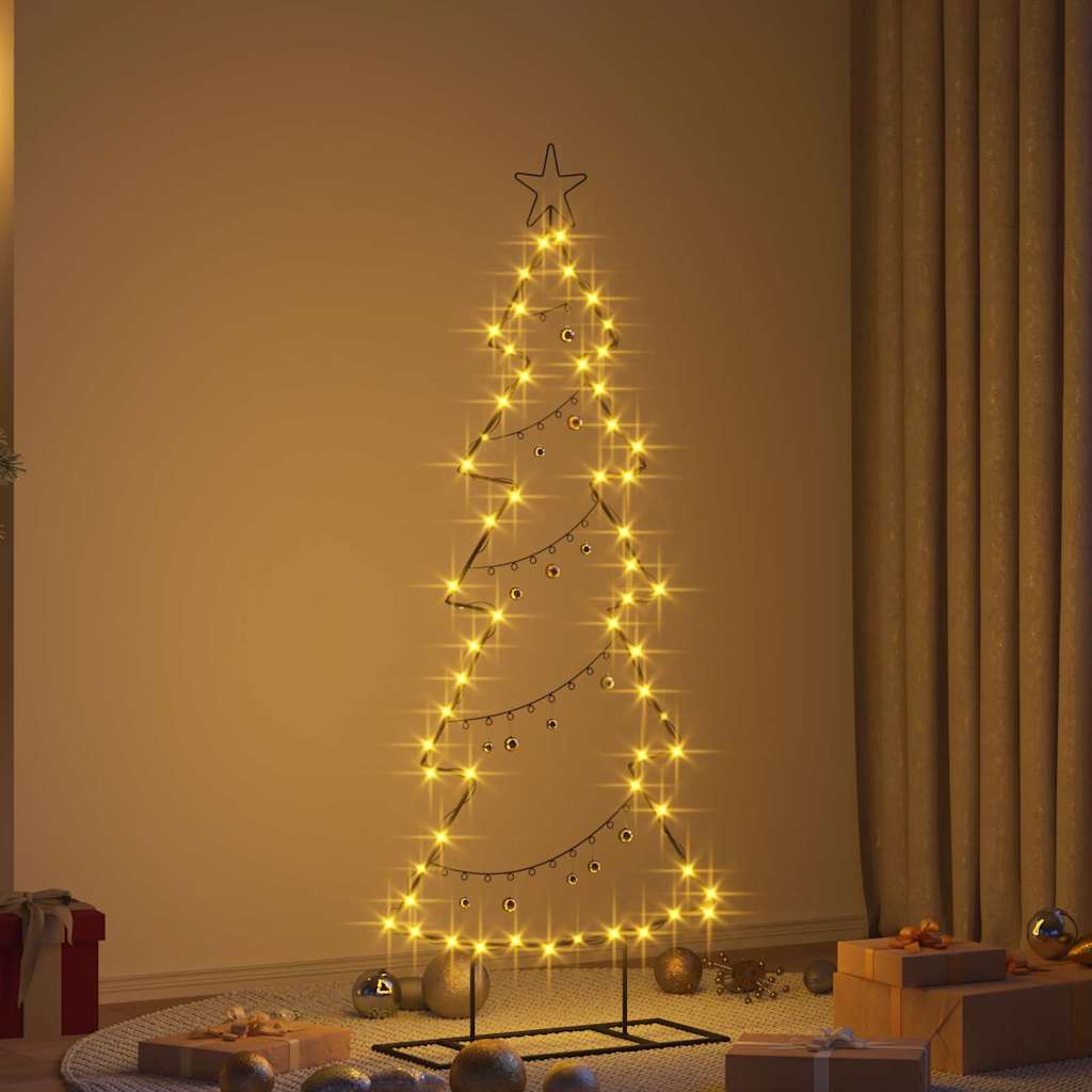 Arbre de Noël en métal avec support Noir 150 cm Acier - XIOS