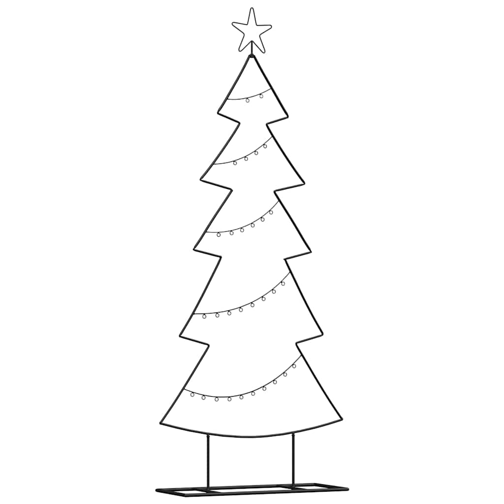 Arbre de Noël en métal avec support Noir 150 cm Acier - XIOS
