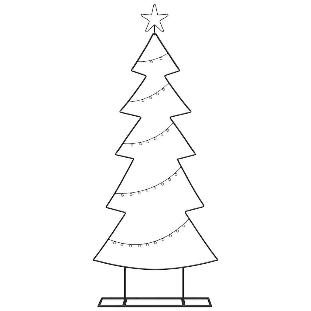 Arbre de Noël en métal avec support Noir 150 cm Acier - XIOS
