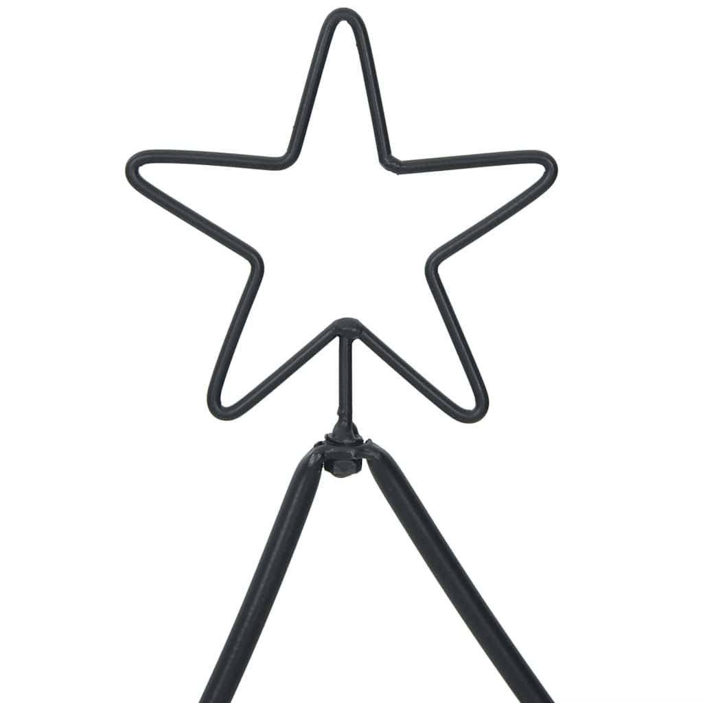 Arbre de Noël en métal avec support Noir 180 cm Acier - XIOS