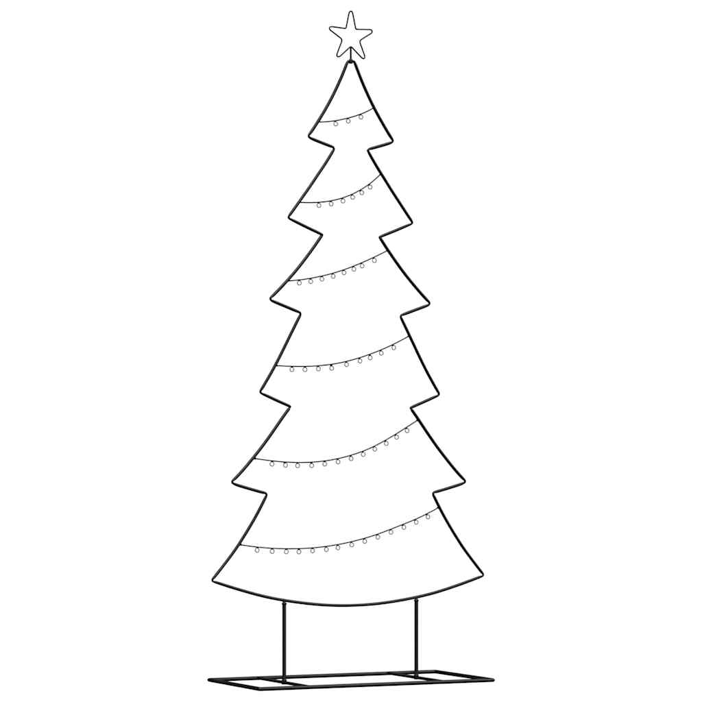 Arbre de Noël en métal avec support Noir 180 cm Acier - XIOS