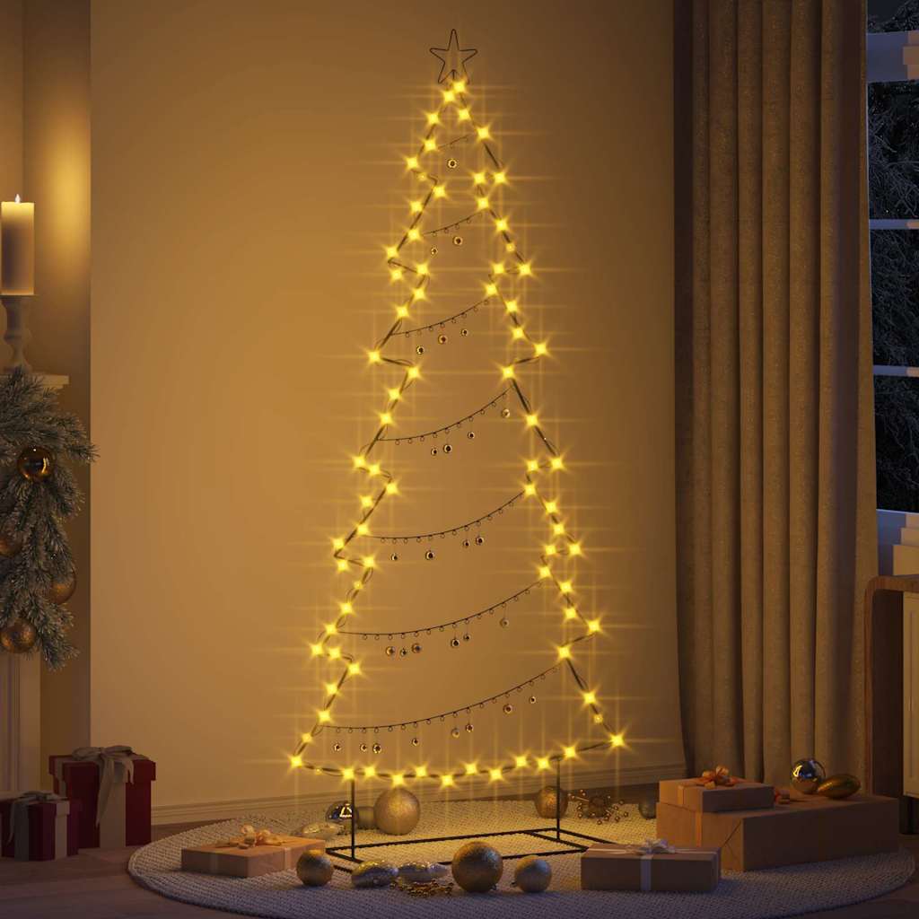 Arbre de Noël en métal avec support Noir 210 cm Acier - XIOS