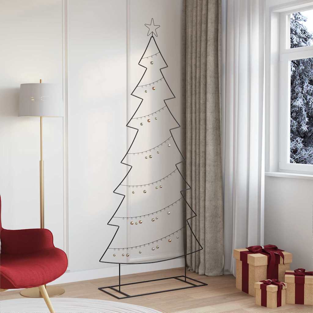 Arbre de Noël en métal avec support Noir 210 cm Acier - XIOS