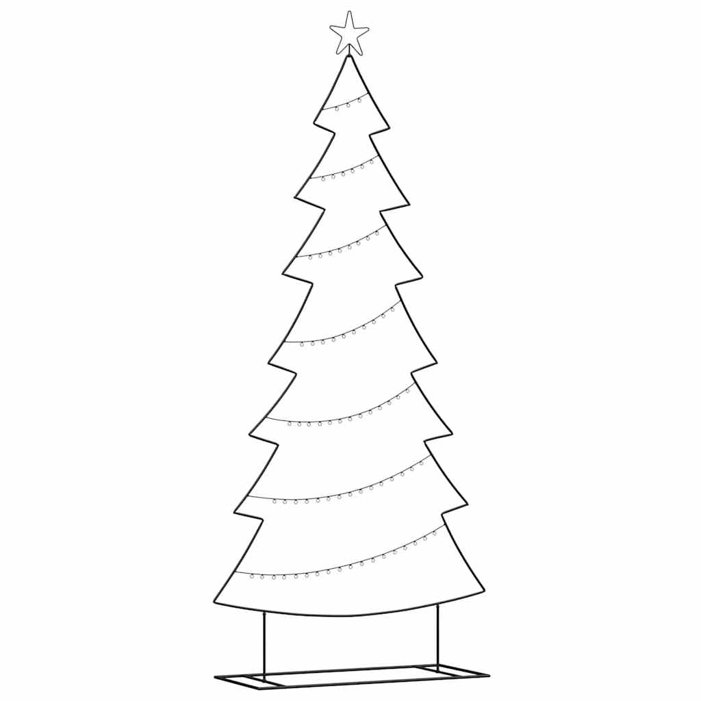 Arbre de Noël en métal avec support Noir 210 cm Acier - XIOS