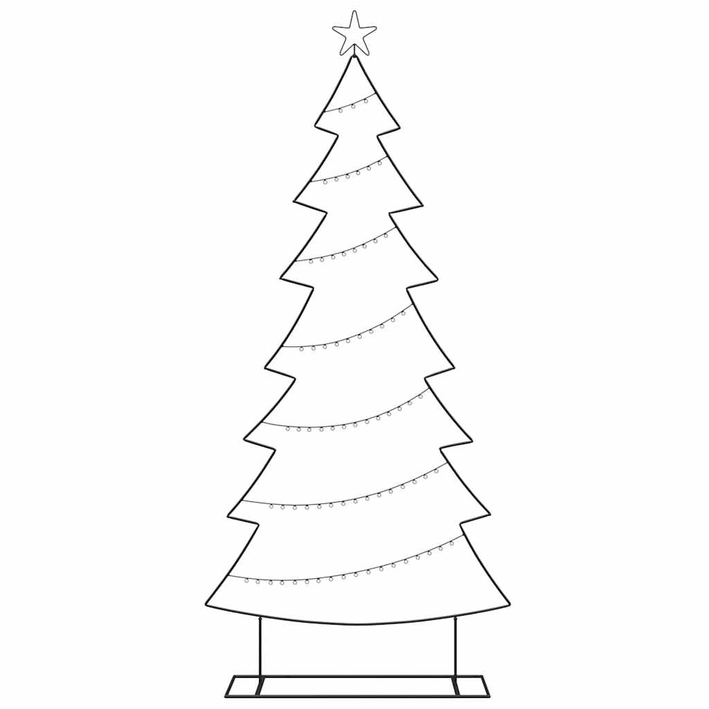 Arbre de Noël en métal avec support Noir 210 cm Acier - XIOS