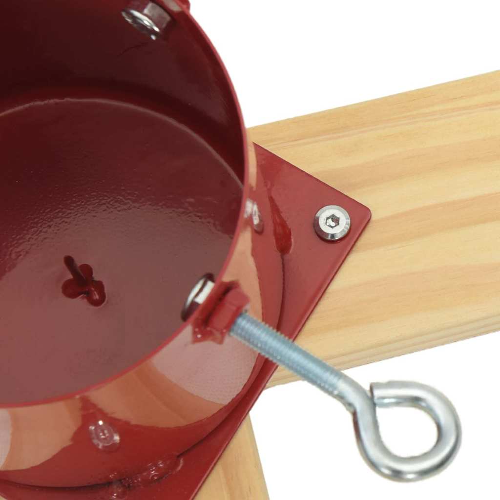 Pied de Sapin de Noël 1.73 Rouge 50 x 50 x 16 cm Pin massif - XIOS