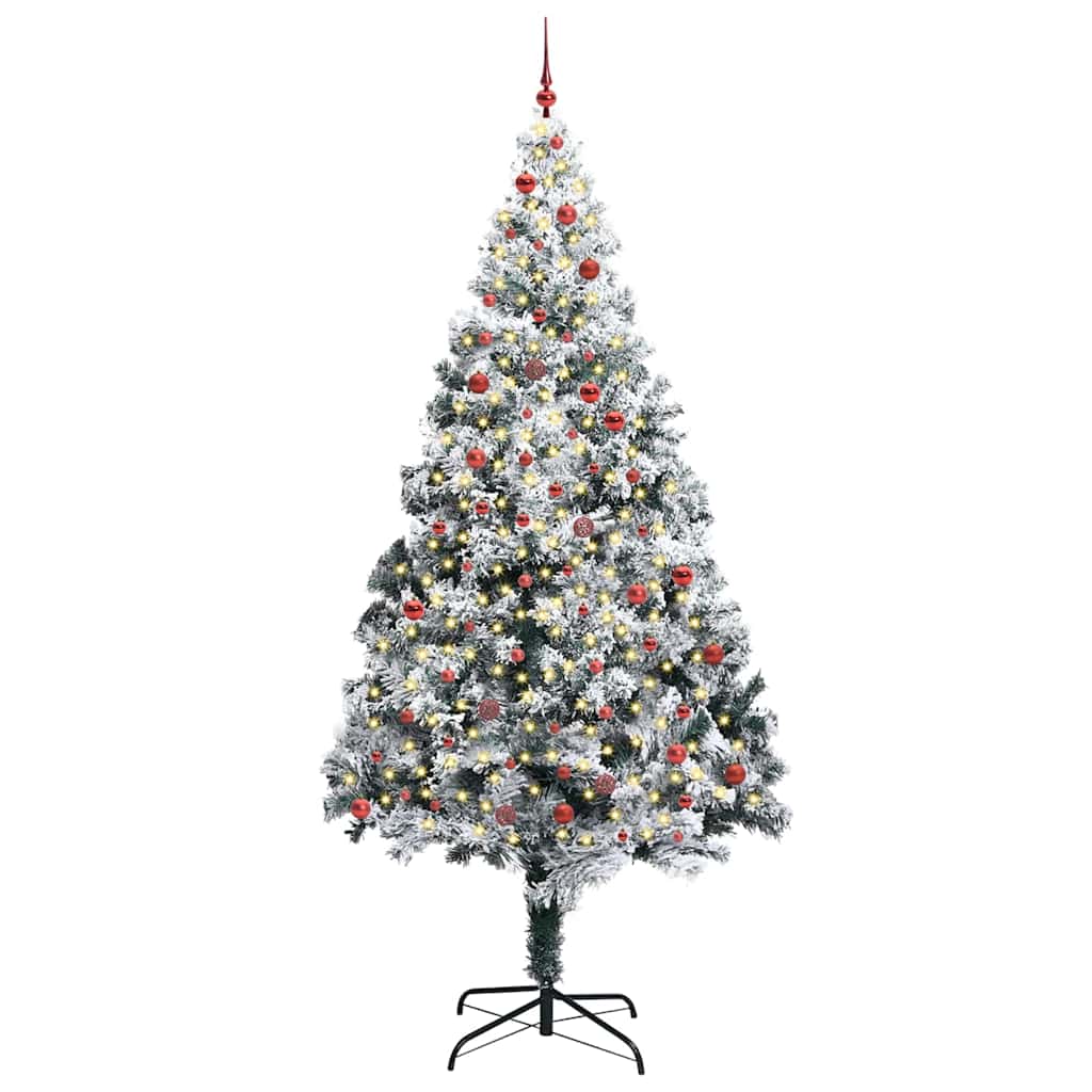 Sapin de Noël avec 300 LED avec support Blanc 300 cm PVC - XIOS