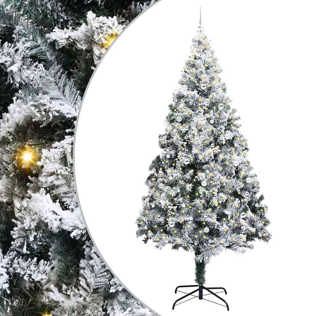Sapin de Noël avec 300 LED avec support Blanc 300 cm PVC - XIOS