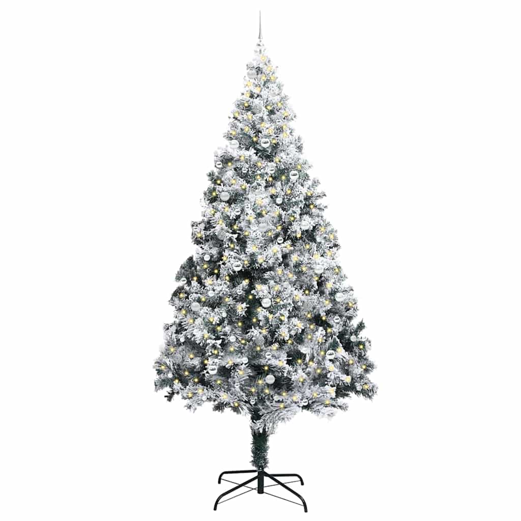 Sapin de Noël avec 300 LED avec support Blanc 300 cm PVC - XIOS