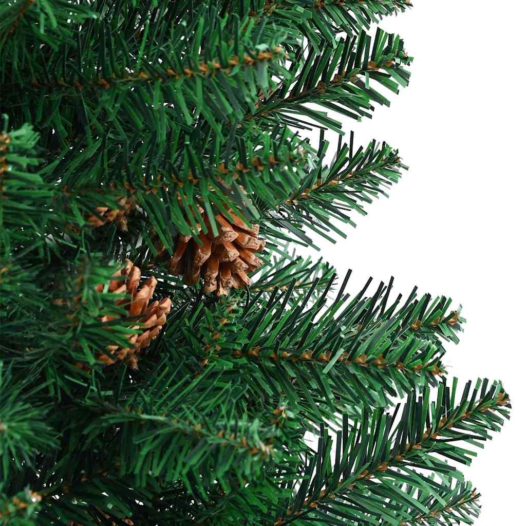 Sapin de Noël mince Vert 150 cm PVC et bois de pin massif - XIOS