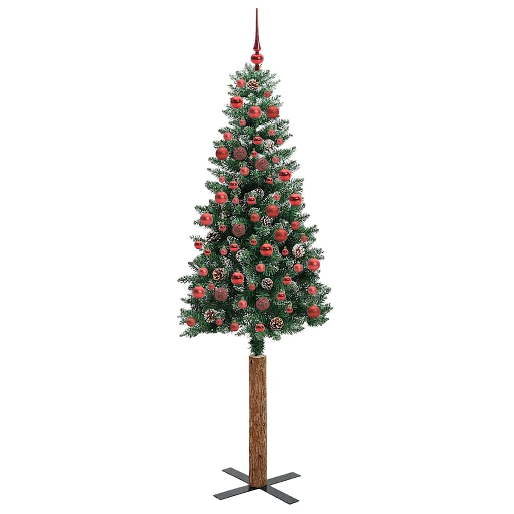 Sapin de Noël mince avec 300 LED Vert et blanc 180 cm - XIOS