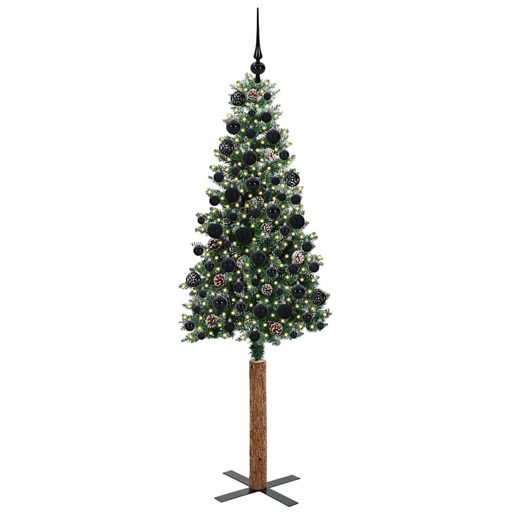 Sapin de Noël mince avec 300 LED Vert et blanc 180 cm - XIOS