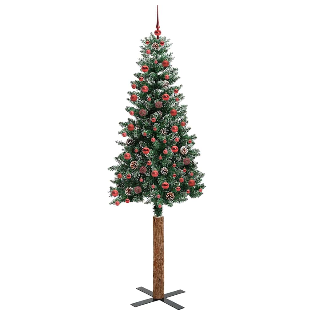 Sapin de Noël mince avec 300 LED Vert et blanc 210 cm - XIOS