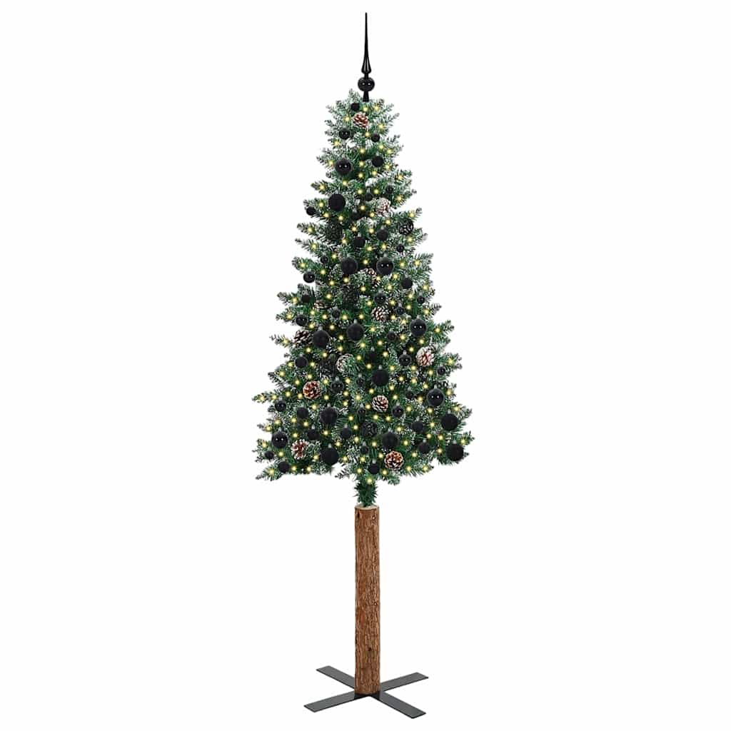 Sapin de Noël mince avec 300 LED Vert et blanc 210 cm - XIOS