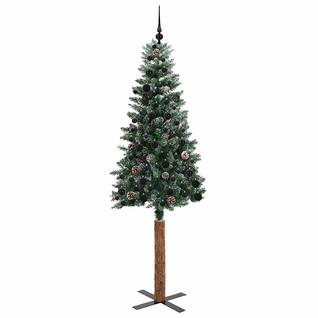 Sapin de Noël mince avec 300 LED Vert et blanc 210 cm - XIOS