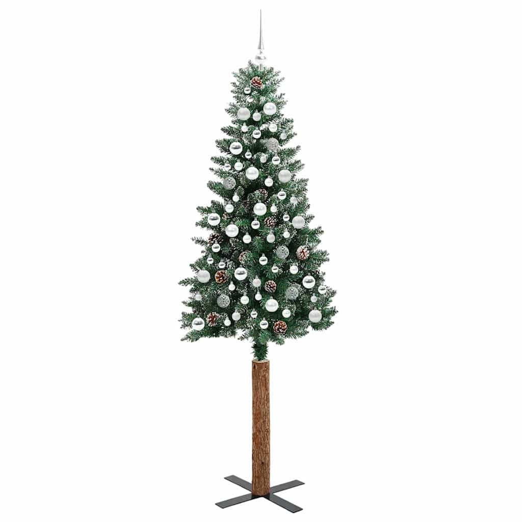 Sapin de Noël mince avec 300 LED Vert et blanc 210 cm - XIOS