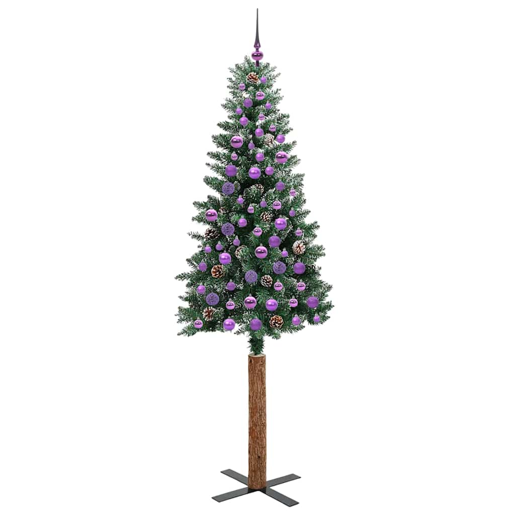 Sapin de Noël mince avec 300 LED Vert et blanc 210 cm - XIOS