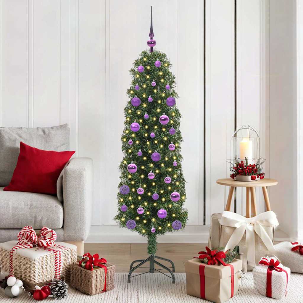 Sapin de Noël artificiel Vert 150 cm PVC et acier et plastique - XIOS