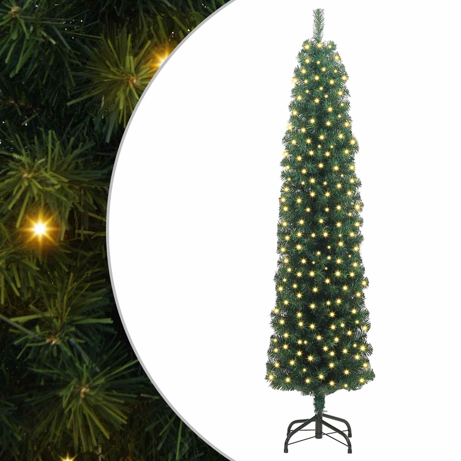Sapin de Noël artificiel Vert 180 cm PVC et acier et plastique - XIOS