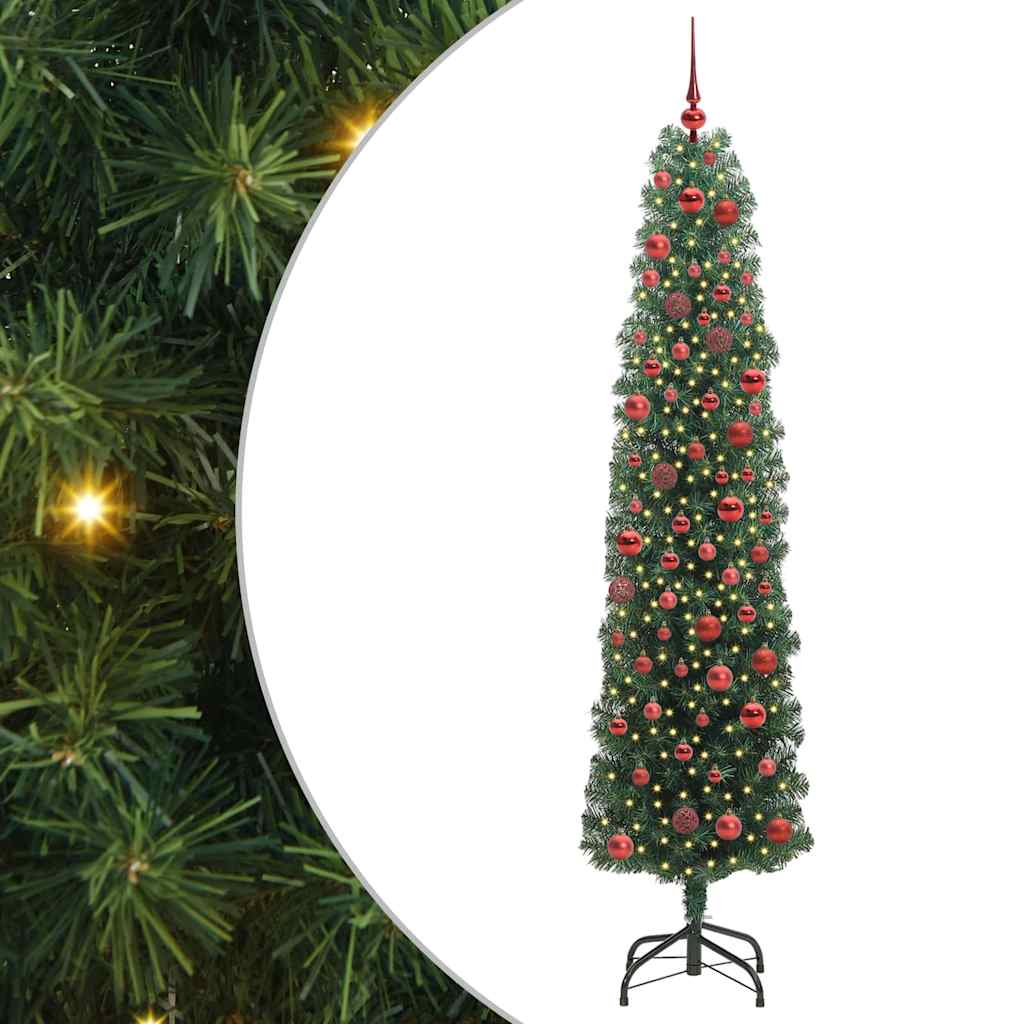 Sapin de Noël artificiel Vert 180 cm PVC et acier et plastique - XIOS