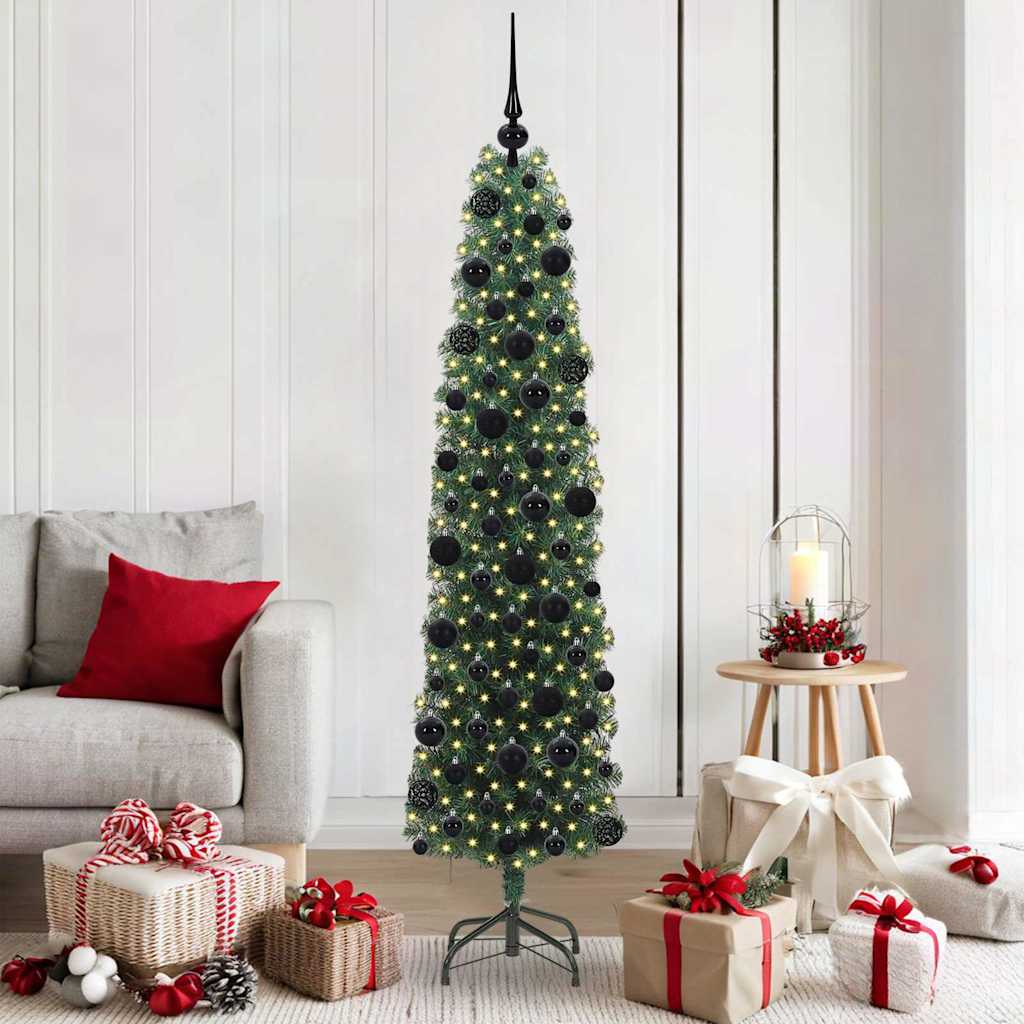 Sapin de Noël artificiel Vert 180 cm PVC et acier et plastique - XIOS
