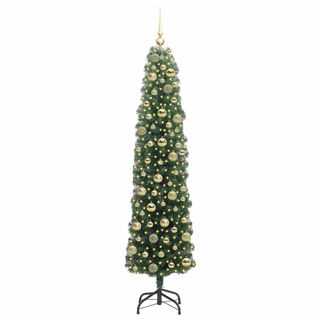 Sapin de Noël artificiel Vert 180 cm PVC et acier et plastique - XIOS