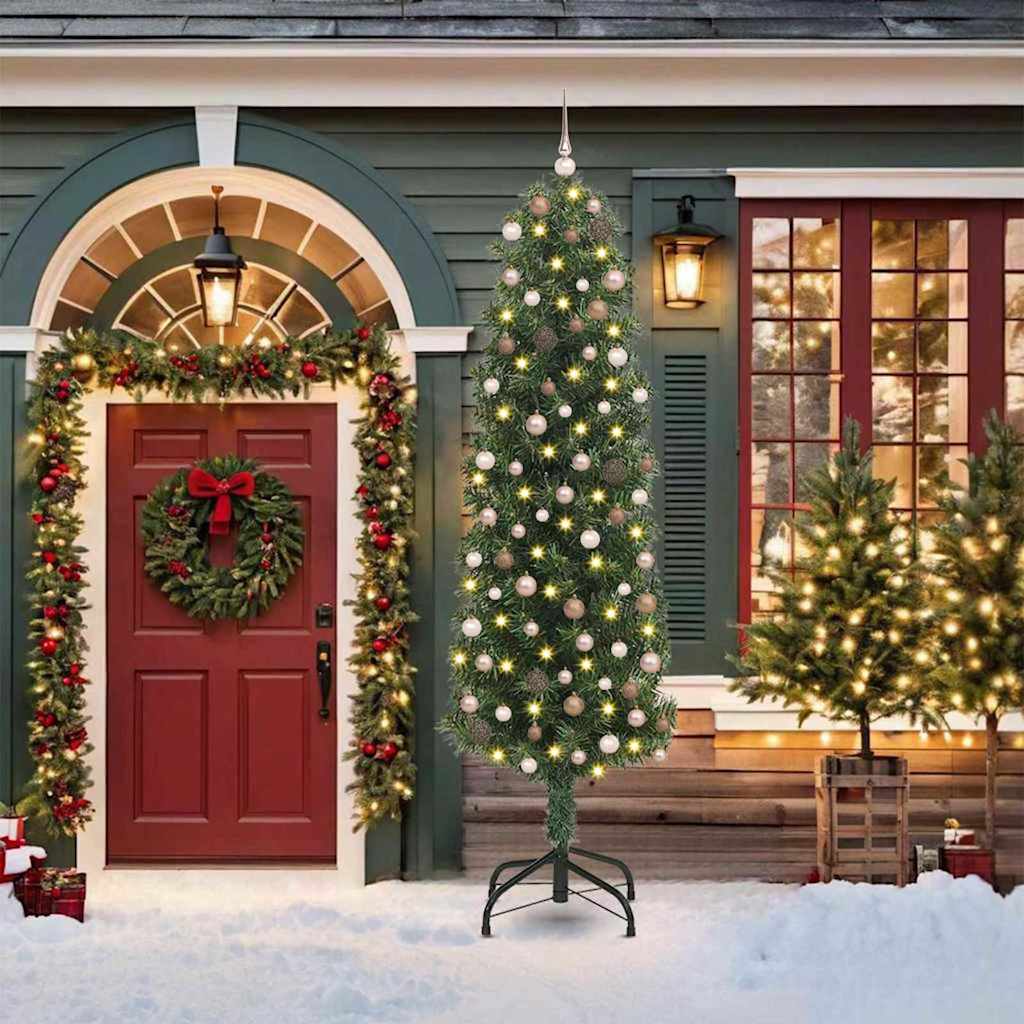 Sapin de Noël artificiel Vert 210 cm PVC et acier et plastique - XIOS