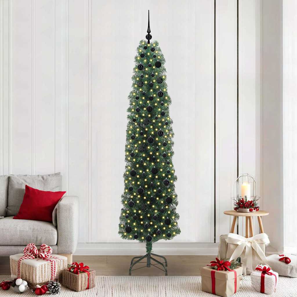 Sapin de Noël artificiel Vert 210 cm PVC et acier et plastique - XIOS