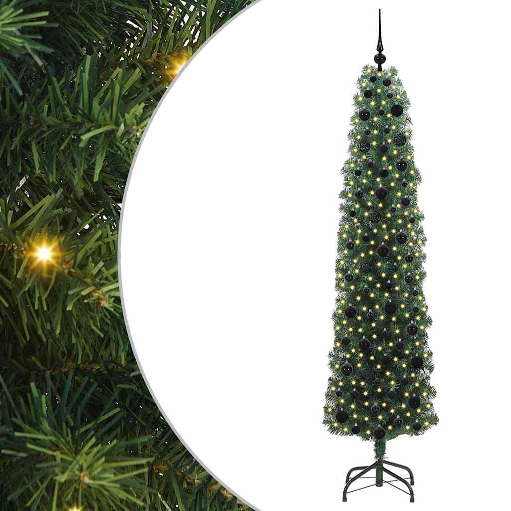 Sapin de Noël artificiel Vert 210 cm PVC et acier et plastique - XIOS