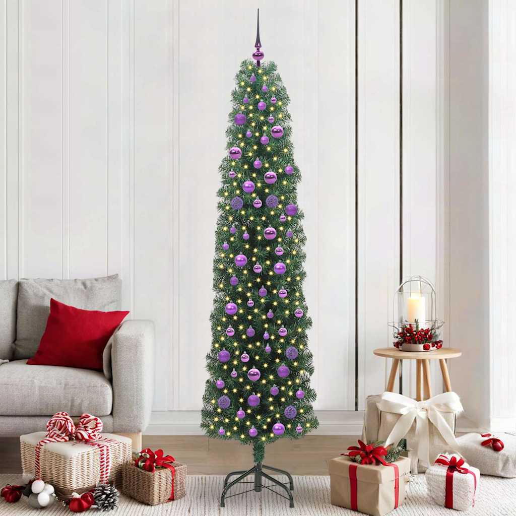 Sapin de Noël artificiel Vert 210 cm PVC et acier et plastique - XIOS