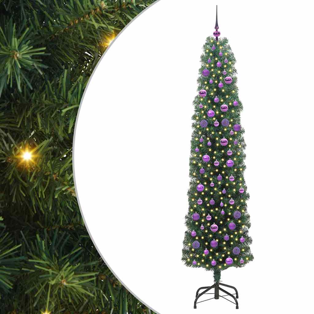 Sapin de Noël artificiel Vert 210 cm PVC et acier et plastique - XIOS