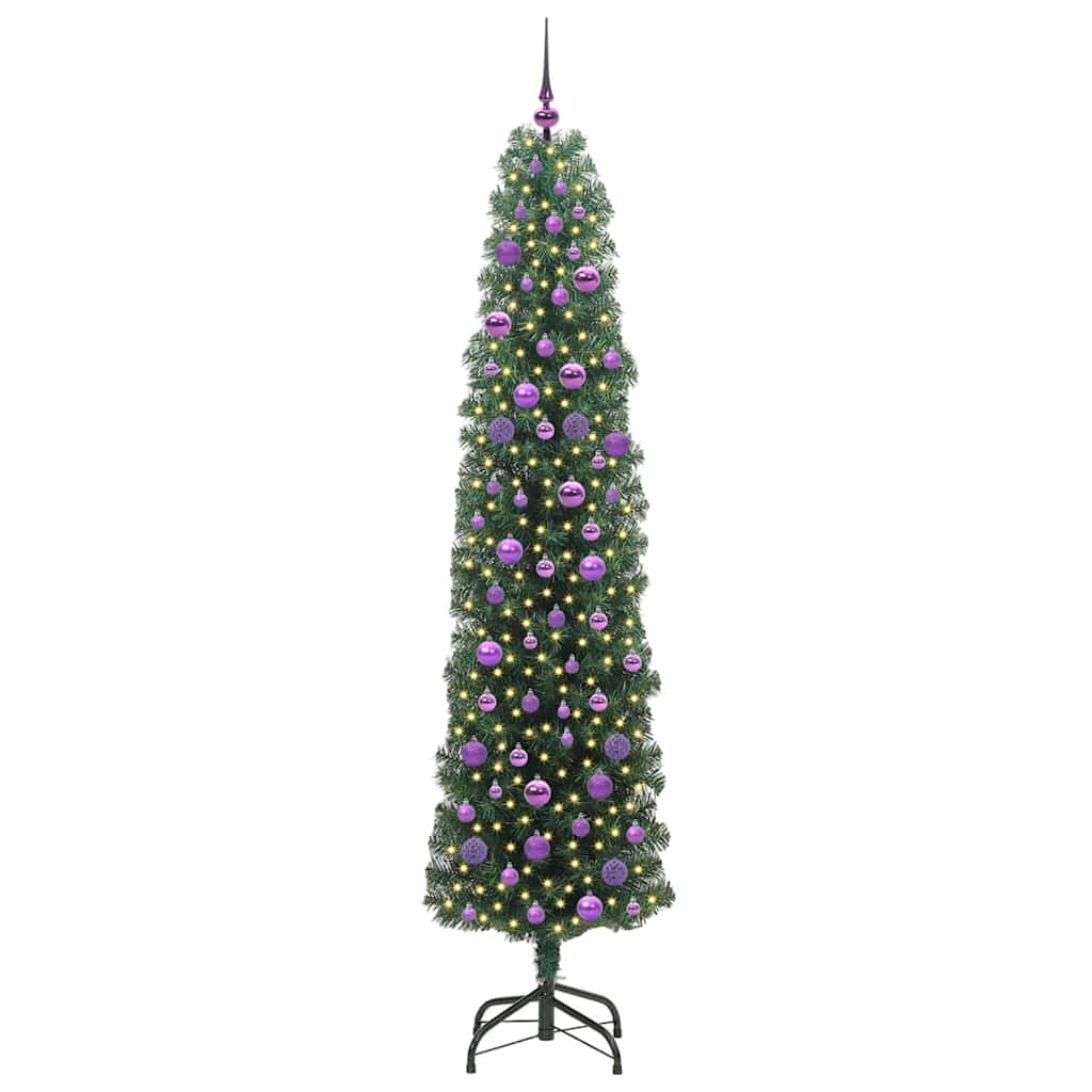 Sapin de Noël artificiel Vert 210 cm PVC et acier et plastique - XIOS