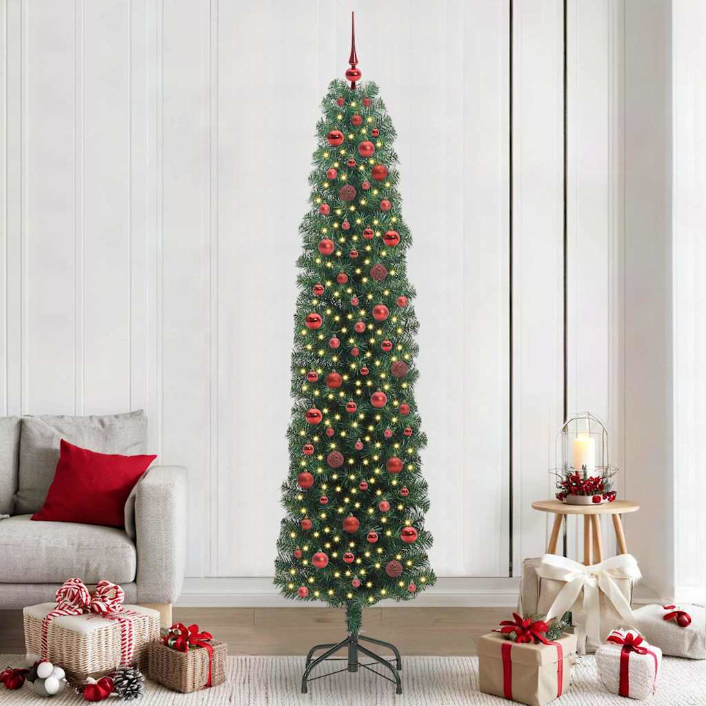 Sapin de Noël artificiel Vert 240 cm PVC et acier et plastique - XIOS