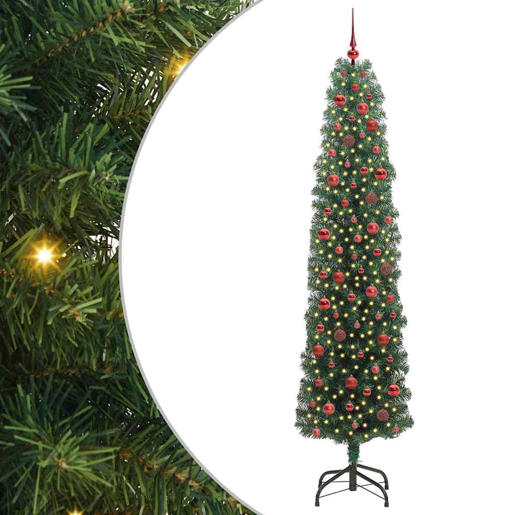 Sapin de Noël artificiel Vert 240 cm PVC et acier et plastique - XIOS
