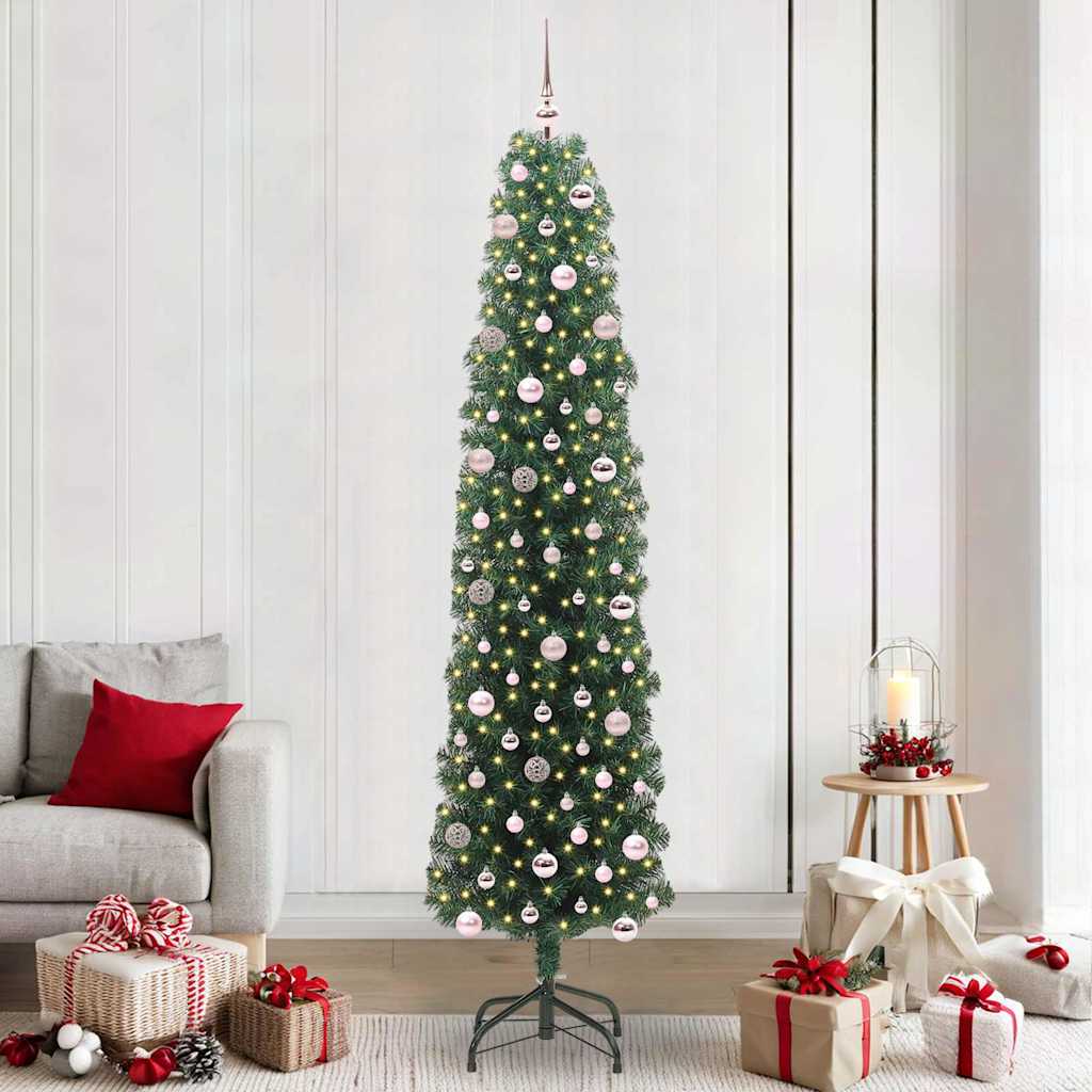 Sapin de Noël artificiel Vert 240 cm PVC et acier et plastique - XIOS