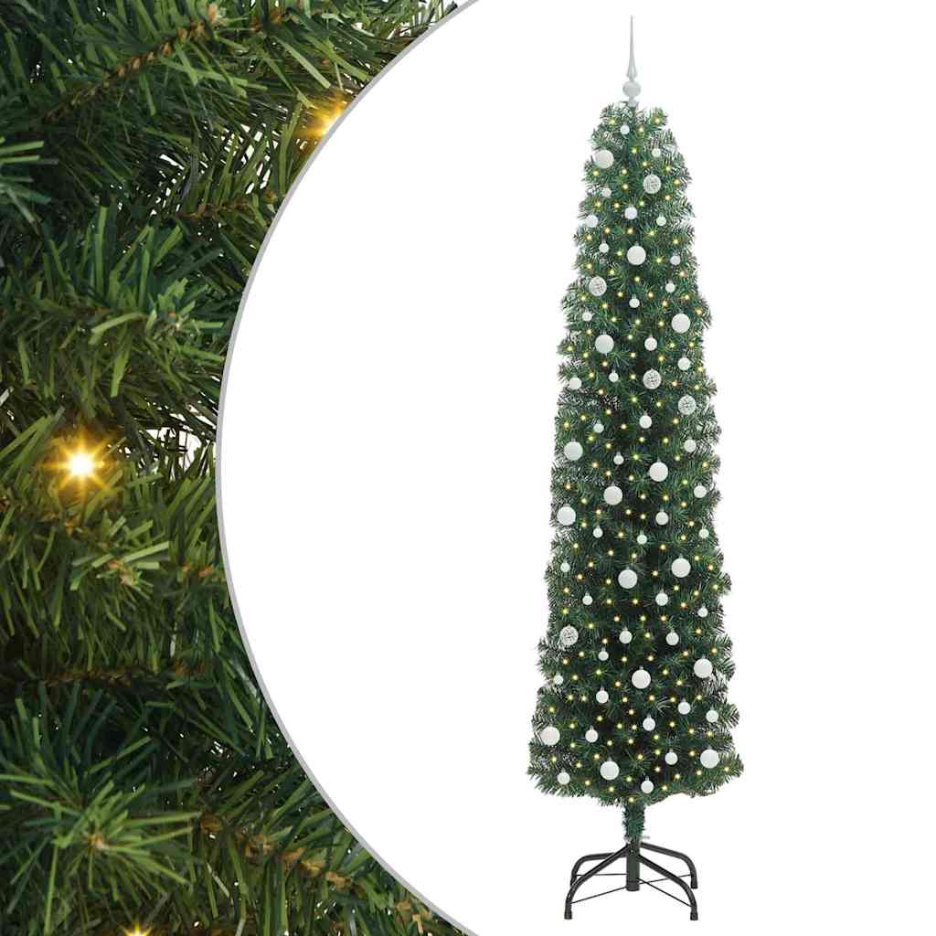 Sapin de Noël artificiel Vert 240 cm PVC et acier et plastique - XIOS