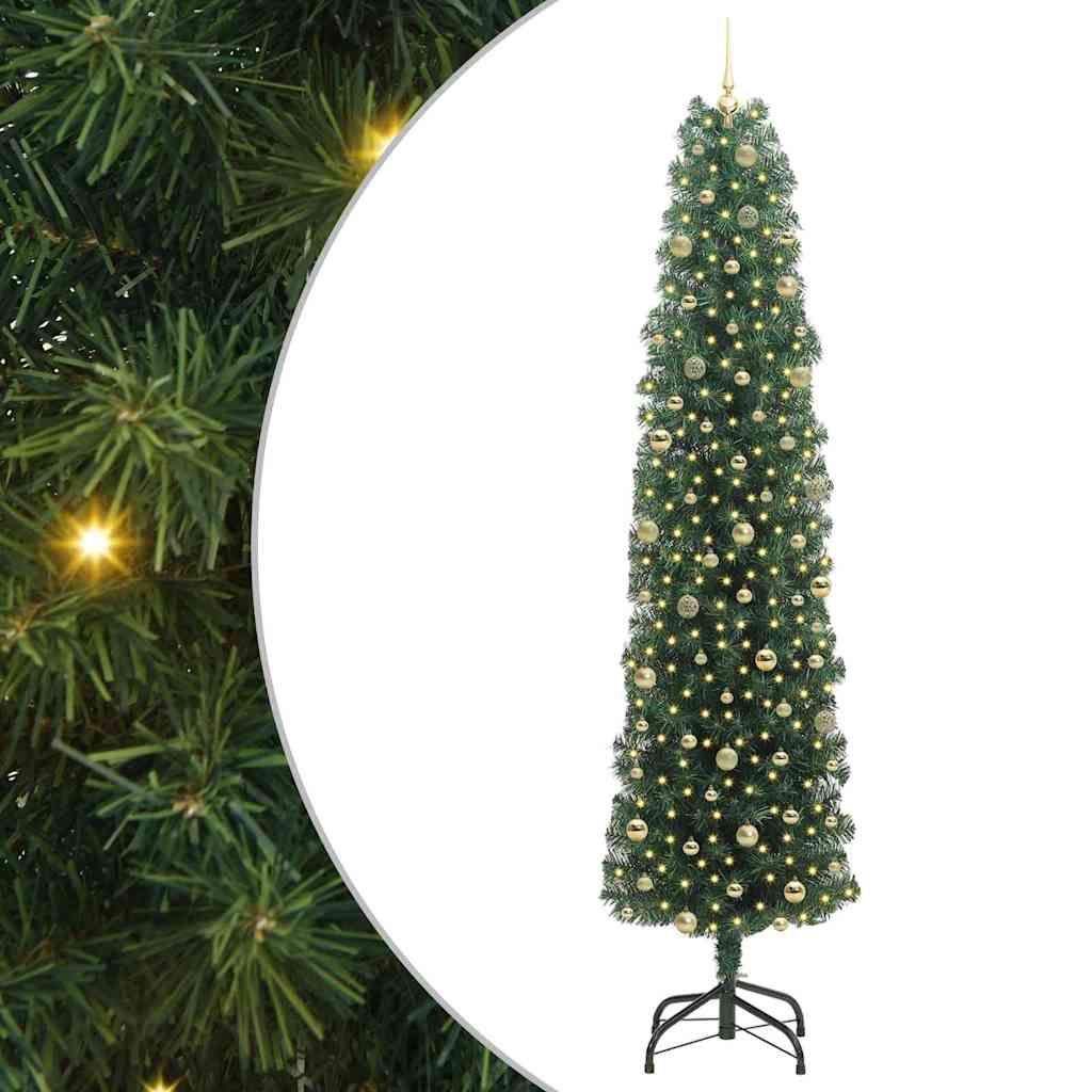 Sapin de Noël artificiel Vert 240 cm PVC et acier et plastique - XIOS