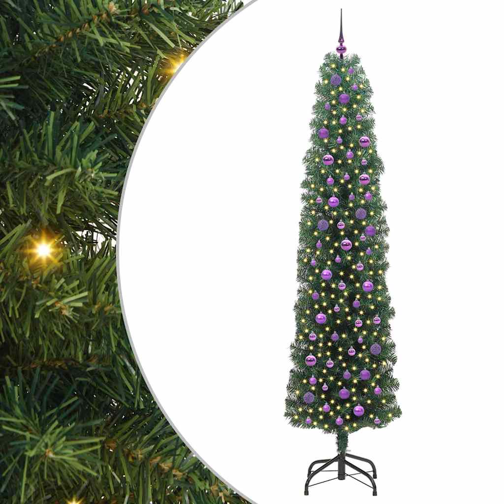 Sapin de Noël artificiel Vert 240 cm PVC et acier et plastique - XIOS