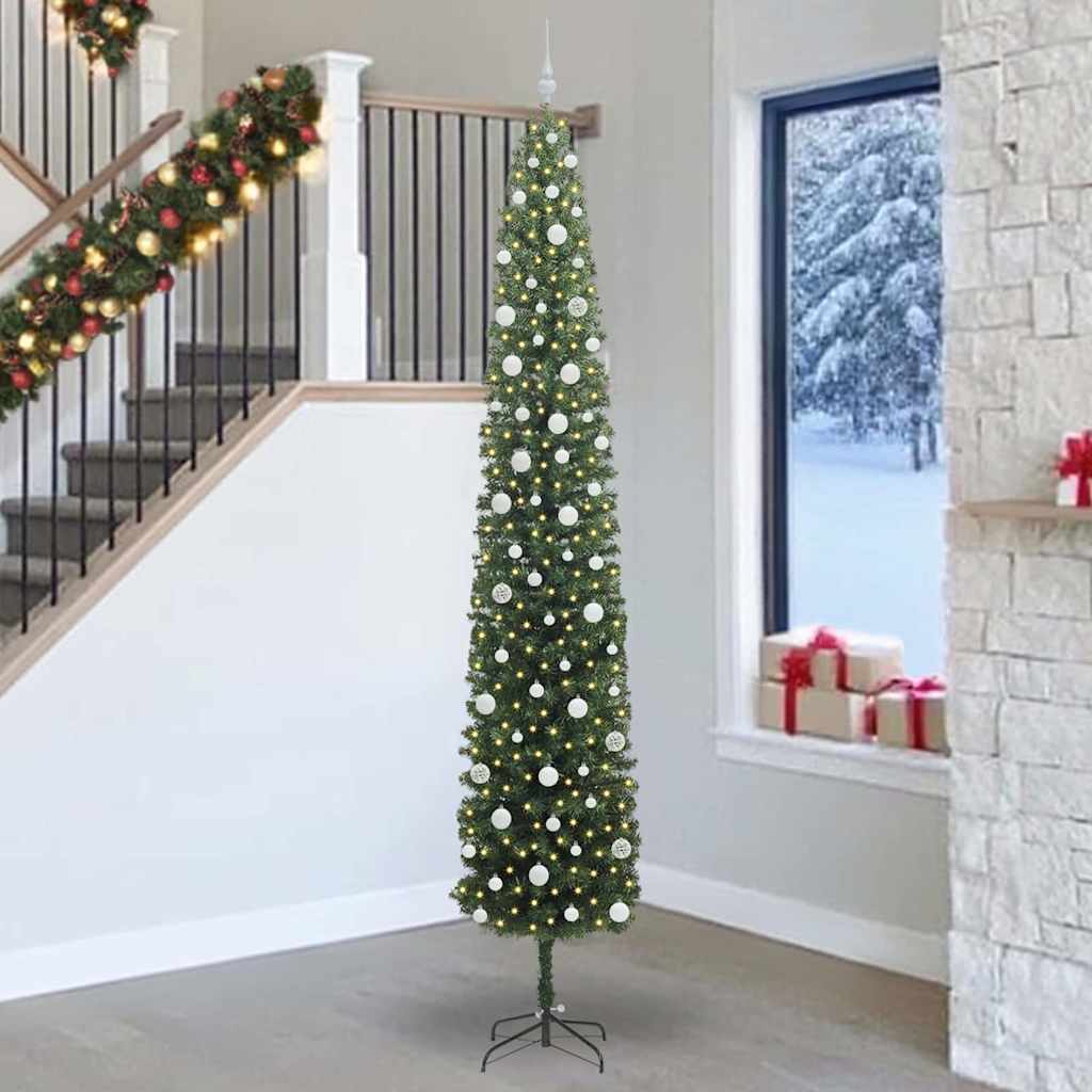 Sapin de Noël artificiel Vert 270 cm PVC et acier et plastique - XIOS