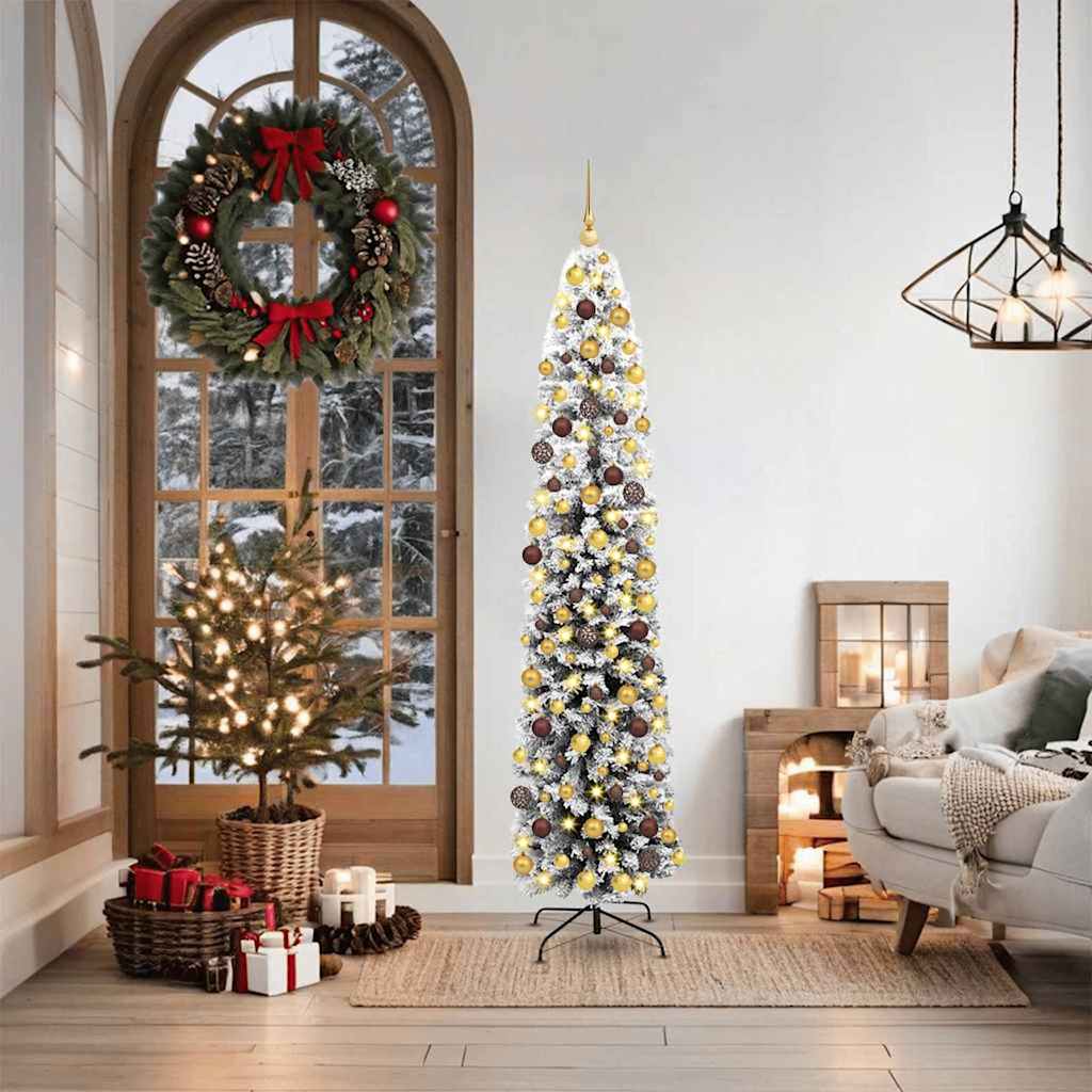 Sapin de Noël artificiel Vert 180 cm PVC et acier et plastique