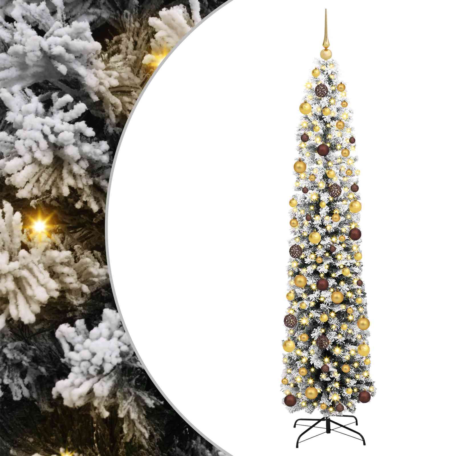 Sapin de Noël artificiel Vert 210 cm PVC et acier et plastique
