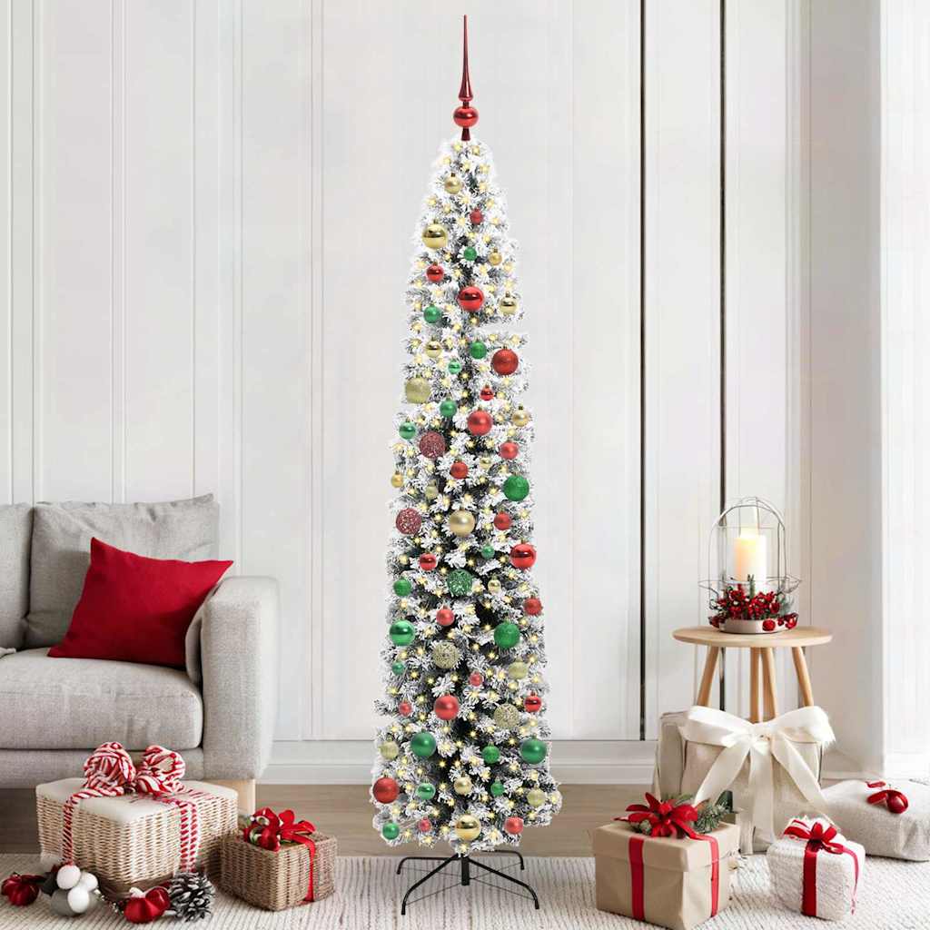 Sapin de Noël artificiel Vert 210 cm PVC et acier et plastique - XIOS