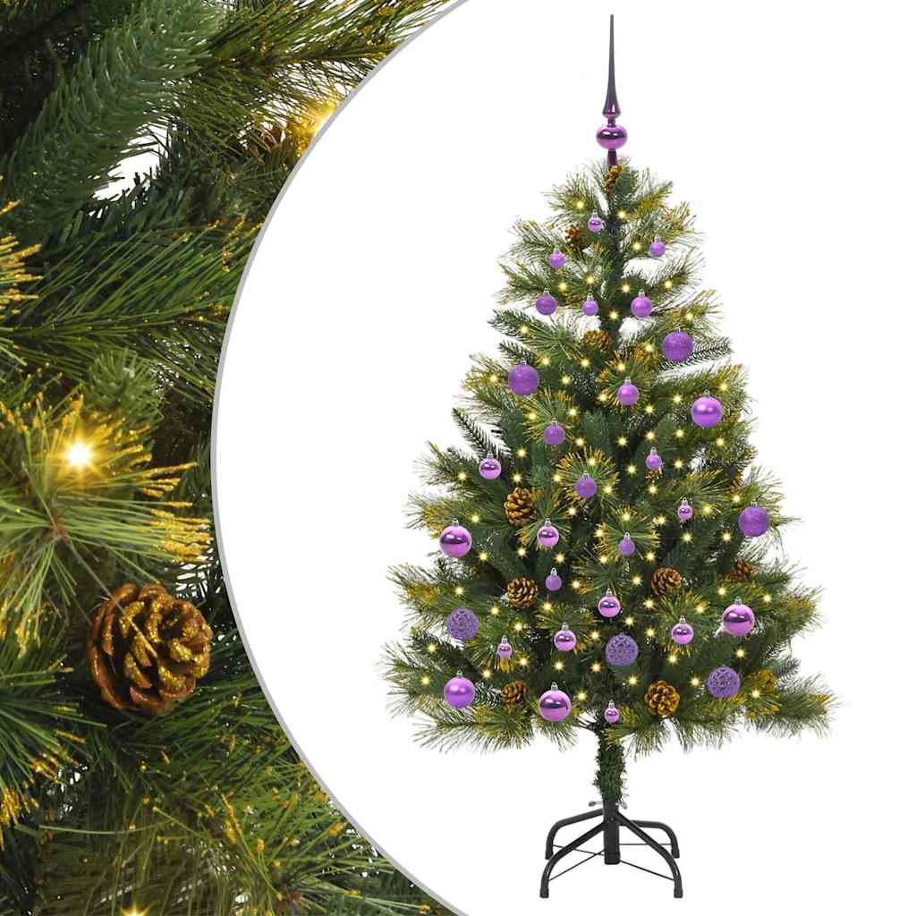 Sapin de Noël artificiel avec branches pliables et cônes 150 cm - XIOS