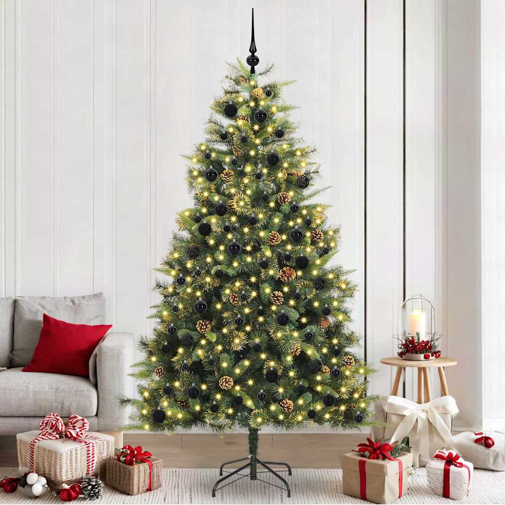 Sapin de Noël artificiel avec branches pliables et cônes 240 cm - XIOS