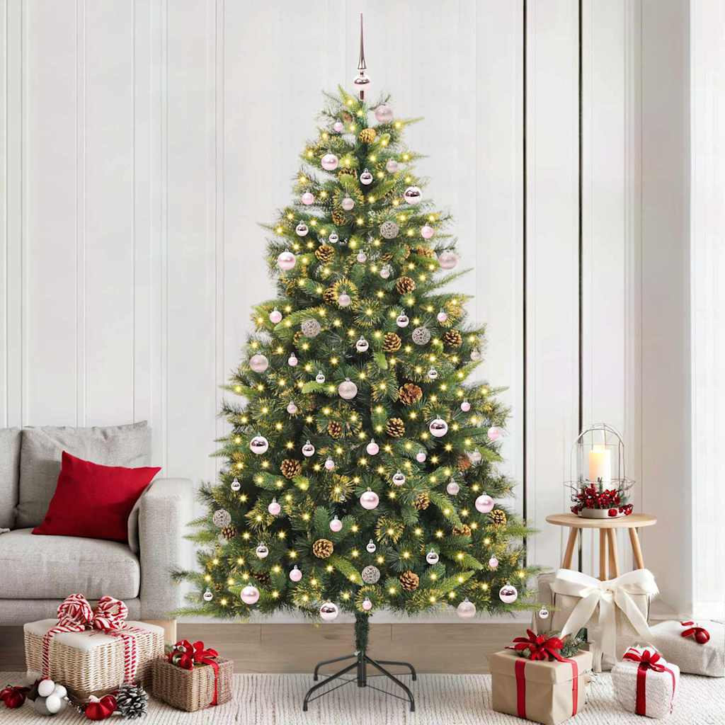 Sapin de Noël artificiel avec branches pliables et cônes 240 cm - XIOS