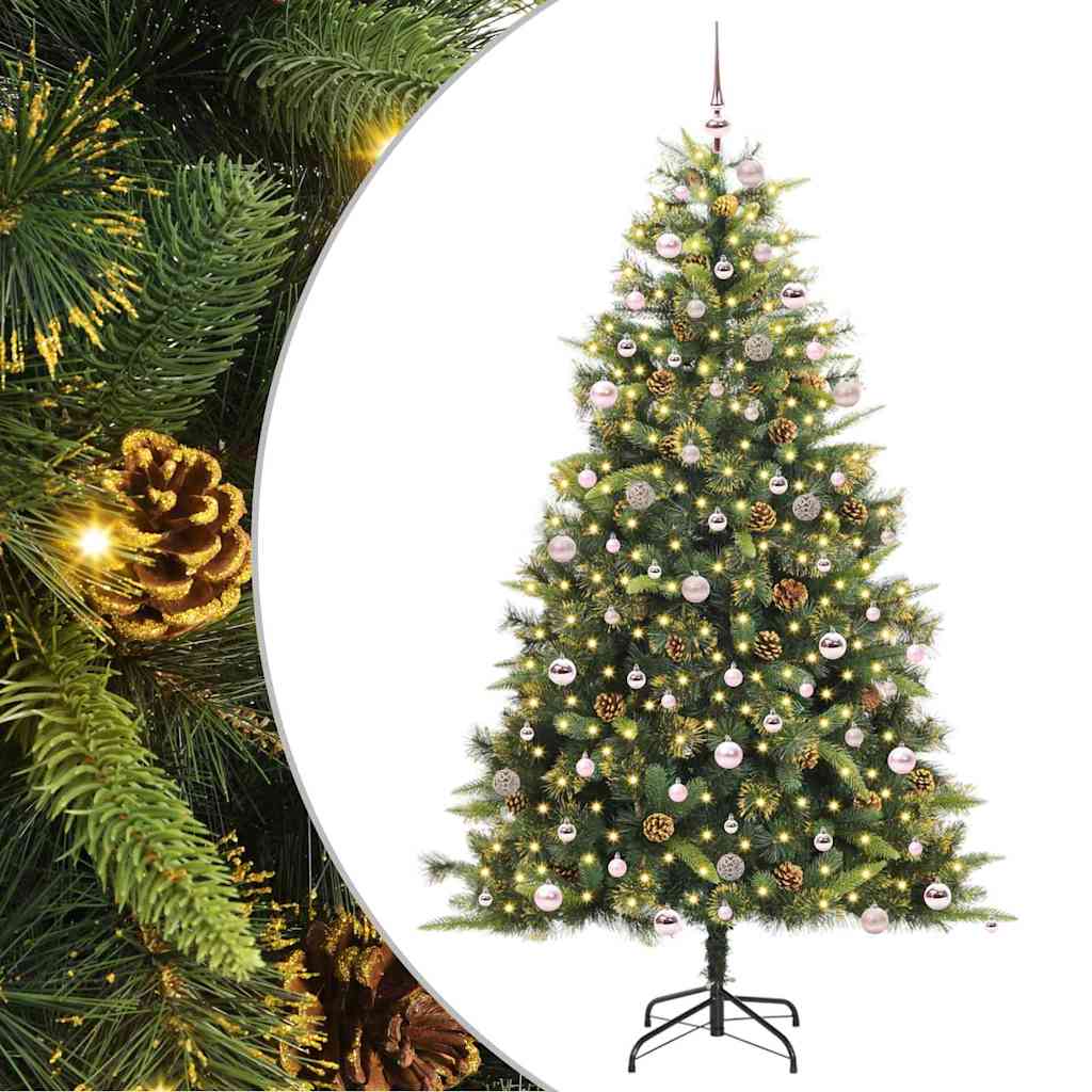 Sapin de Noël artificiel avec branches pliables et cônes 240 cm - XIOS
