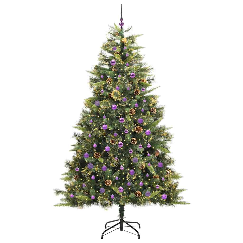 Sapin de Noël artificiel avec branches pliables et cônes 240 cm - XIOS