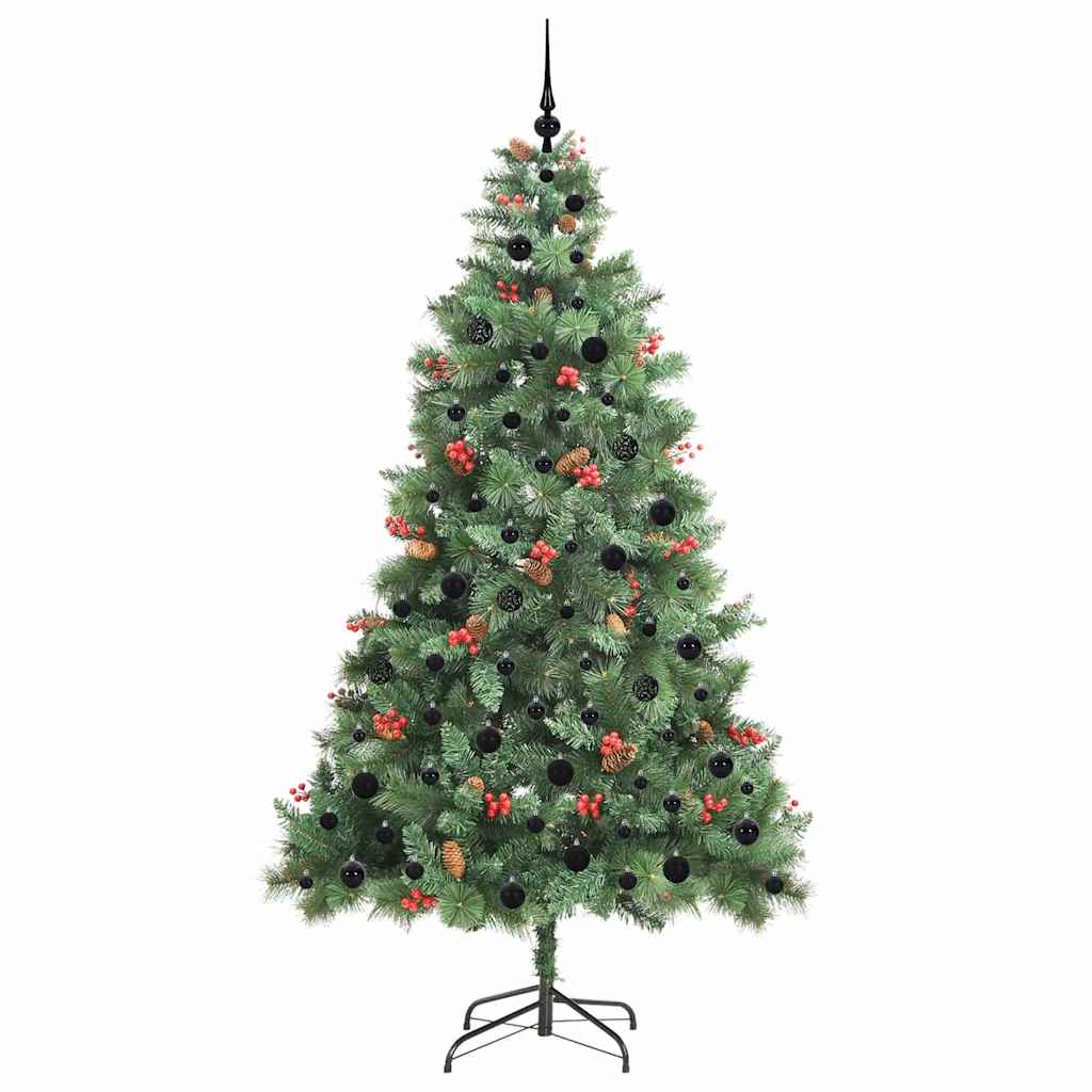 Sapin de Noël artificiel Vert 210 cm PVC et métal