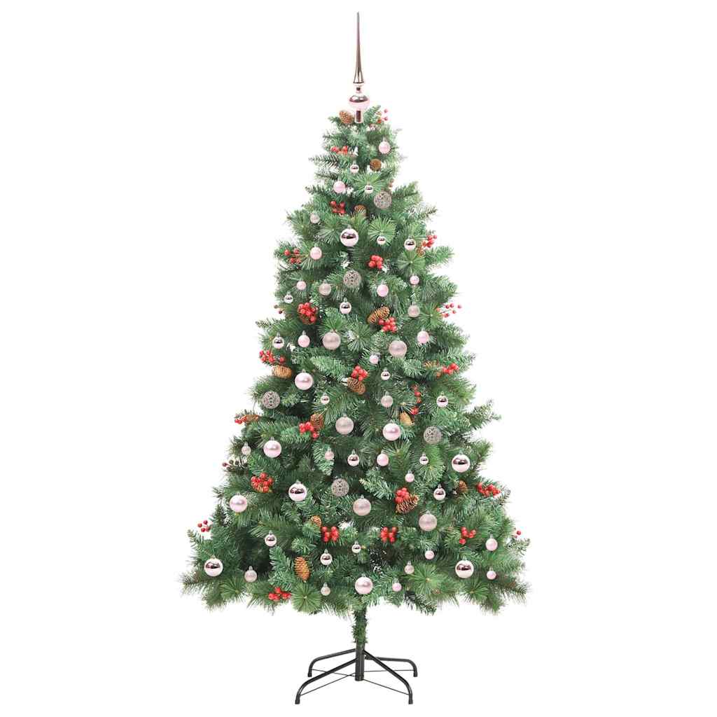 Sapin de Noël artificiel Vert 210 cm PVC et métal